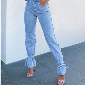 White Fox Boutique Tie String Jeans XL barely worn great condition